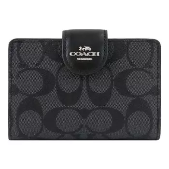 Outlet Bifold Wallet Signature Black C0082 SVTSQ [Coach] Women s [Item]