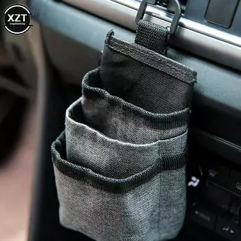 Outlet Vent Stowing Tidying In Auto Phone Pocket Bucket Bag Car AccessoriesCar Storage Organizer Box Oxford Bag Hanging Holder серый