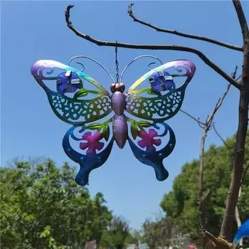 Outside Statues Yard Large Metal 3D Butterfly Home Decorative Wall Art Fence Sculpture Ornament Gift Garden Accessories