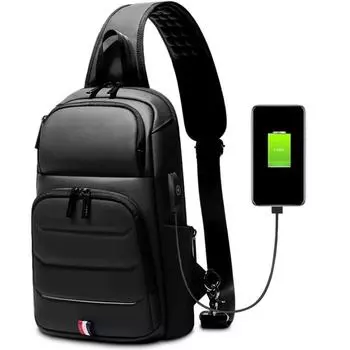 Outwalk Новая легкая светоотражающая мужская модная сумка через плечо 9,7-дюймовая сумка для хранения iPad на открытом воздухе дорожная сумка на груди чёрный