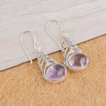 Oval Ametrine Gemstone 925 Sterling Silver Jewelry Earrings 1.64 For Women Gift CE-1-24