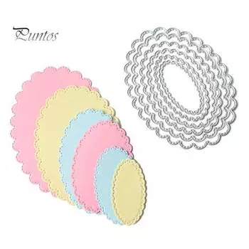 Овальный круг гребешок рамка для резки штампы DIY скрапбук тиснение бумажные карты трафарет серебряный