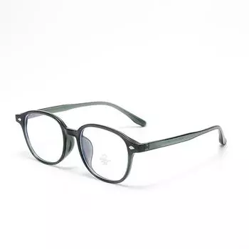 Oval Tr90 Ultra-Light Myopia Glasses Frame Men S And Women S Literary And Retro Flat Mirror Holder Can Be Equipped With Degree Anti-Blue Light