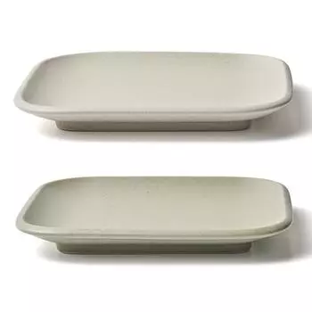 OVE Керамическая посуда Квадратная маленькая тарелка (17x2,1 см) Природа Посуда Посудомоечная машина Духовка Сейф бежевый