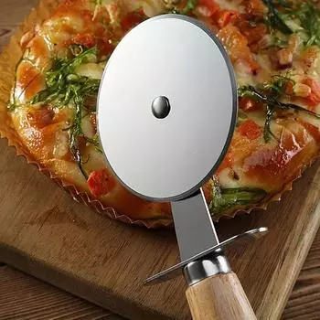 Oven Pizza Cutter Steel Kitchen Bakeware Stainless Dining Wheel Tool Bar Single Home Cutting Pastry Roller Cake Baking Supplies светло-желтого