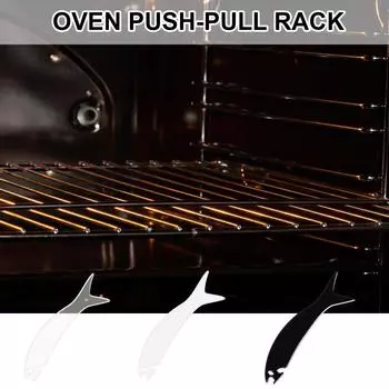 Инструмент для вытягивания и толкания полок духовки, термостойкий акриловый инструмент для вытягивания полок духовки с длинной ручкой, простой в использовании B