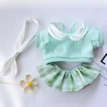 Overall Cotton Doll Clothes Bow Tie Plush Toy Clothes 20cm Cotton Doll Dress Doll Accessories style 5