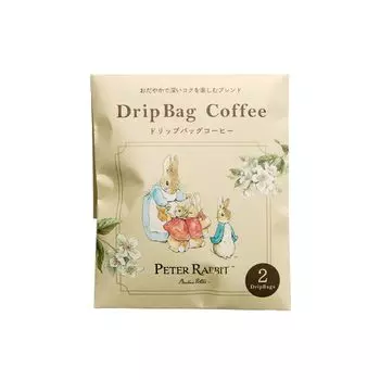 Overglad Peter Rabbit Coffee Drip Bag 2 Pieces European Blend (Kazoku) PRR-015