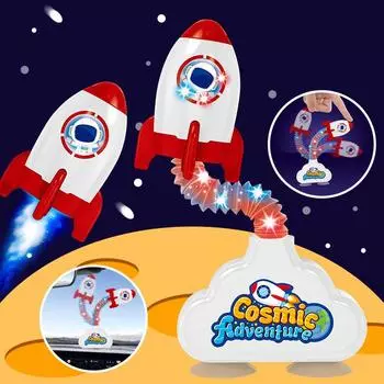 Ovly игрушка для малышей 1-3 космический корабль космонавт антистресс поп-трубка Непоседа светящиеся игрушки подарок пузырьковые шарики декомпрессионная трубка Непоседа