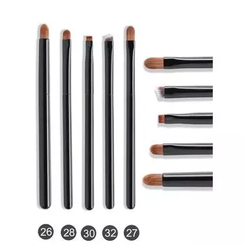 OVW Профессиональный косметический набор из натуральной козьей шерсти для лица, набор кистей для макияжа глаз, черная деревянная ручка, pinceaux maquillage poils naturall
