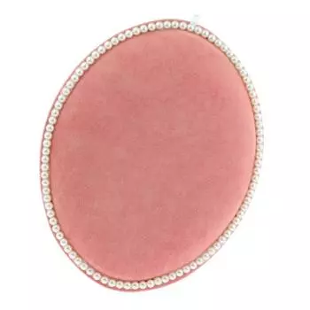 Овальная бархатная подставка для ювелирных изделий, ожерелье, витрина, держатель, органайзер S M розовый