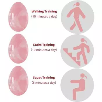 Овальная форма, просверленный послеродовой вагинальный подтягивающий камень Йони, яйцо Кегеля, массажный камень S