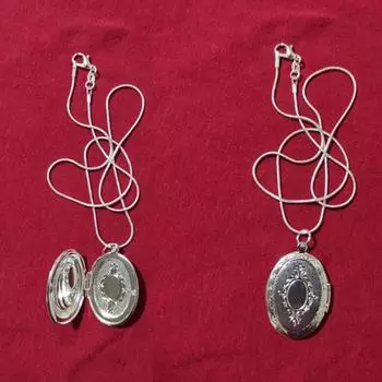 Овальная круглая фоторамка из стерлингового серебра 925 пробы с подвеской в виде змеиной цепи длиной 18/20 -28/30 дюймов для женщин и мужчин, свадебные украшения 40cm