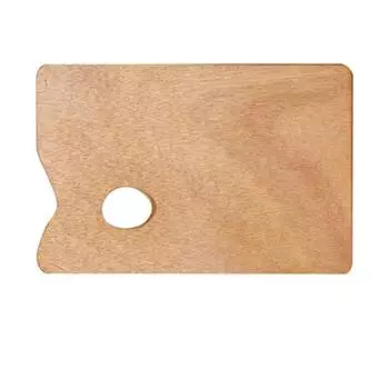 Овальная/квадратная доска для смешивания цветов, деревянный лоток для краски, контейнер для масляной краски, палитра для детей 30x20cm-square