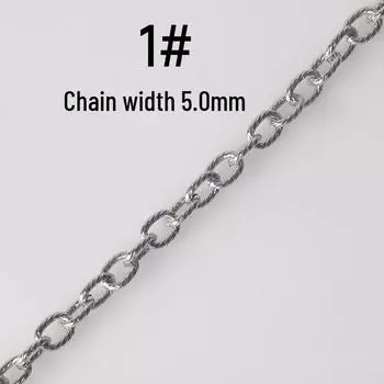 Овальная нить Цепочка из нержавеющей стали и титана для DIY ювелирных аксессуаров
