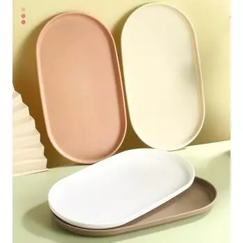 Овальная обеденная тарелка поднос для пикника западная обеденная тарелка послеобеденный чай десерт фруктовая тарелка блюдо для десерта салата кухонный декор розовый