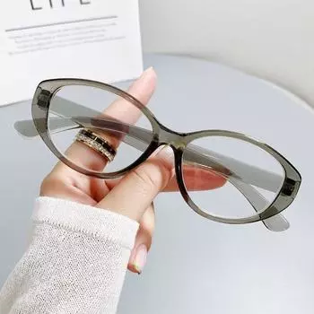 Овальная оправа для чтения, женские очки с защитой от синего света, компьютерные очки для дальнозоркости, диоптрийные женские очки Strength 1
