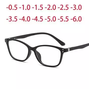Овальная оправа TR90 с прозрачными линзами, очки по рецепту, очки для близорукости, очки для ботаников, степень -0,5 -1,0 -2,0 -3,0 -4,0 до -6,0 0
