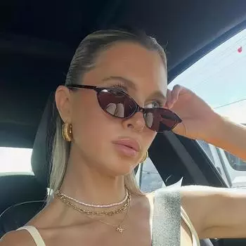 Овальная оправа винтажные солнцезащитные очки UV400 защита легкие модные очки для мужчин и женщин gray film чёрный