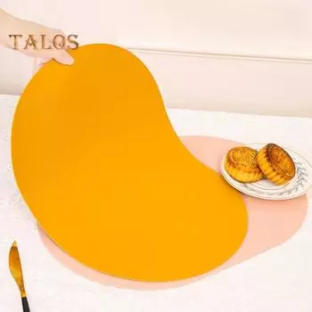 Овальная подставка для столовых приборов в стиле вестерн, складная, компактная, удобная для хранения, износостойкая защитная подкладка из искусственной кожи синий