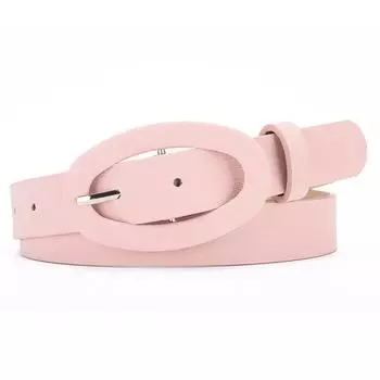 Овальная пряжка для сумки с леопардовым принтом, простой и продвинутый стиль, базовый женский ремень, электронная коммерция, женский ремень из полиуретана, женский 106*2.4 розовый