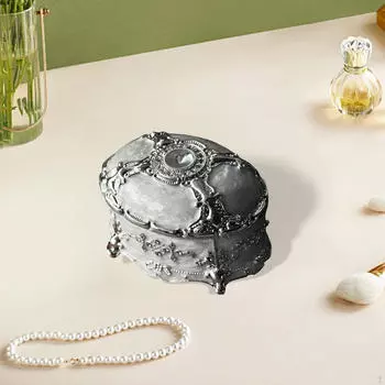 Овальная шкатулка для хранения украшений коллекционное украшение небольшой органайзер для ожерелий безделушка 11cmx8cmx6cm