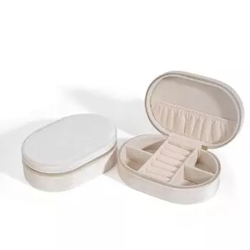 Овальная шкатулка для хранения ювелирных изделий, чистый цвет, простая портативная упаковочная коробка, прекрасные подарочные коробки темно-зеленого