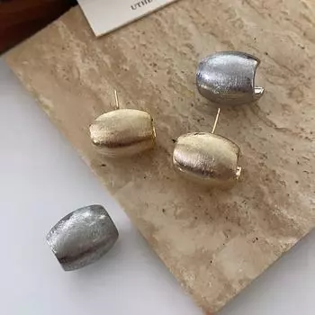 Овальная шлифованная, металлическая заклепка с рисунком в виде яичной скорлупы, модная, преувеличенная холодная ветровая аура