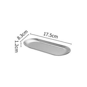 Овальная тарелка из нержавеющей стали с золотым покрытием, десертная тарелка, поднос для орехов и фруктов, кухонная тарелка для закусок, кухонная тарелка для стейков в западном стиле