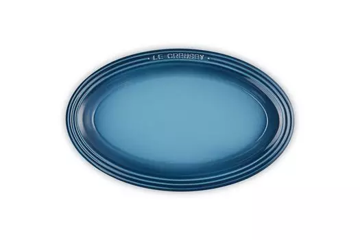 Овальная тарелка Le Creuset 25 см, цвет морской волны, термостойкая, морозостойкая, подходит для микроволновой печи, посудомоечной машины, духовки, термостойкая тарелка, тарелка для пасты