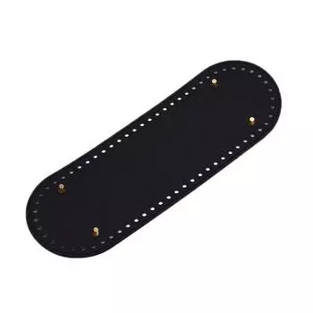 Овальное дно 30*10 см для вязаной сумки, аксессуары для сумки из ПУ кожи, дно ручной работы, дно для сумки, связанной крючком, однотонная деталь сумки