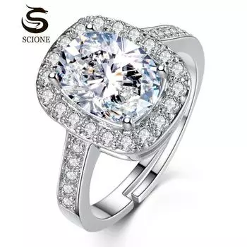 Овальное кольцо с цирконом, живое кольцо, преувеличенное индивидуальное ювелирное изделие, женское открытое кольцо 11-13 разноцветный