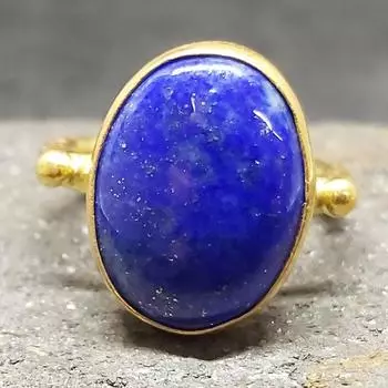 Овальное кольцо с лазуритом, кольцо из стерлингового серебра 925 пробы, кольцо из желтого золота, эффектное кольцо, кольцо с безелем, ювелирные изделия ручной работы 6