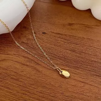 Овальное ожерелье с подвеской, легкое, роскошное, геометрическое, холодный стиль, весенний, новый продукт, мода