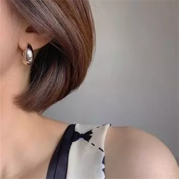 Овальные капли воды темперамент легкие роскошные простые модные серьги-гвоздики с пряжкой женские милые ювелирные аксессуары золотой