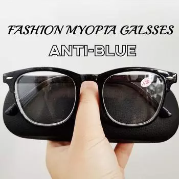 Овальные очки для близорукости, винтажные очки с защитой от синего света, мужские и женские очки для близорукости, трендовые компьютерные очки 0(anti-blue) чай зеленый