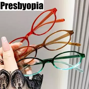 Овальные очки для женщин и мужчин, ретро-декоративные компьютерные очки с блокировкой синего света, очки для дальнего зрения, винтажные компьютерные очки для чтения 0+4.0 0
