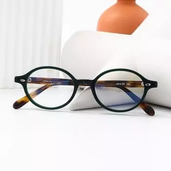 Овальные очки Nerd в черепаховой оправе 2024 года — оправа с леопардовым принтом в стиле ретро для женщин Blue Light Blocking Non-Prescription