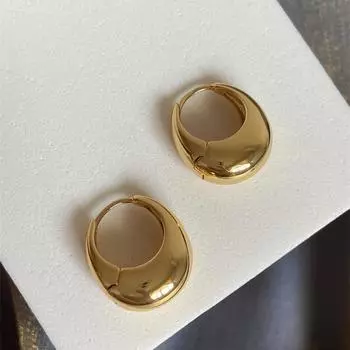 Овальные полые капли воды темперамент свет роскошный усовершенствованный дизайн заушная пряжка защита окружающей среды