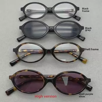 Овальные ретро-очки черепахового цвета в стиле Чжан Юаньин MIU SMU04 Nerd Fashion Mirror Sunglasses Clear Lens