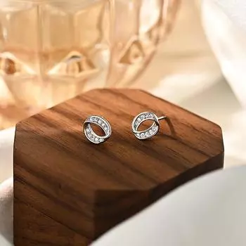 Овальные серьги Mobius с бриллиантовой инкрустацией, легкие, роскошные, высокого класса, нишевые дизайнерские серьги