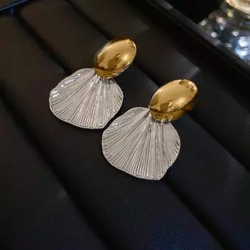 Овальные серьги Модные серьги