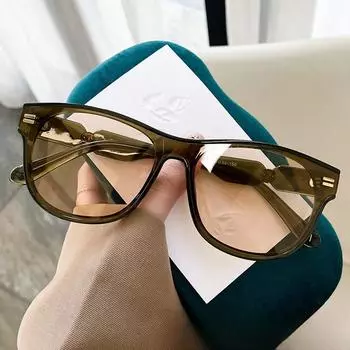 Овальные соединенные оправы, модные маленькие солнцезащитные очки с ароматом Tik Tok Xiaohongshu, онлайн-солнцезащитные очки знаменитостей с козырьком