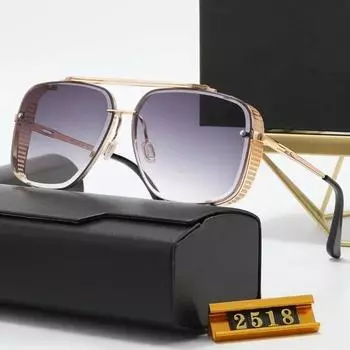 Овальные солнцезащитные очки для мужчин и женщин, роскошные трендовые брендовые дизайнерские оправы из металлического сплава, градиентные линзы, заметные пилотные оттенки UV400 черный серый