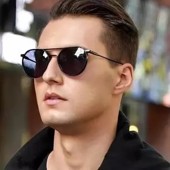 Овальные солнцезащитные очки для мужчин, солнцезащитные очки в стиле стимпанк, женские модные круглые очки, мужские солнцезащитные очки с двойной перемычкой для вождения