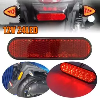 Овальный фонарь для прицепа 24 светодиодных стоп-сигнала с отражателем 12-24 В, боковые габаритные фонари для прицепа белый