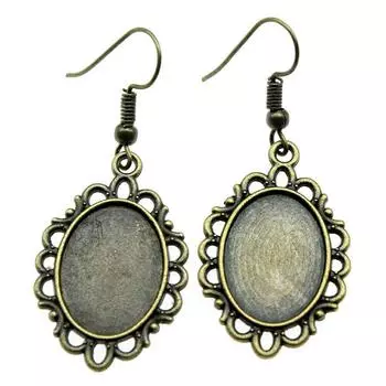 Овальный крючок для ушей, базовые компоненты, принадлежности для изготовления ювелирных изделий, художественные ремесла, аксессуары для изготовления своими руками A23-1pair-13x18mm