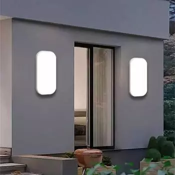 Овальный/квадратный влагостойкий светодиодный настенный светильник 15 Вт/20 Вт, монтируемый на поверхность, бра для ванной комнаты, водонепроницаемый, балкон, сад, уличные потолочные светильники Cold White 6000K