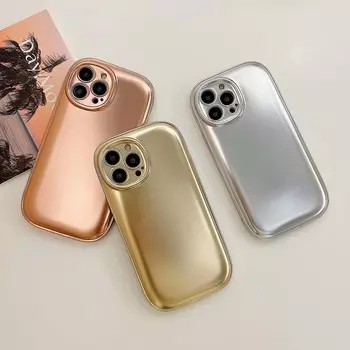 Овальный противоударный чехол для пары Ins, 5 цветов, серебристый, розовое, золото, черный, белый, чехол для телефона Iphone 14 Pro Max Plus 11 12 13 Promax Cover For iphone 13