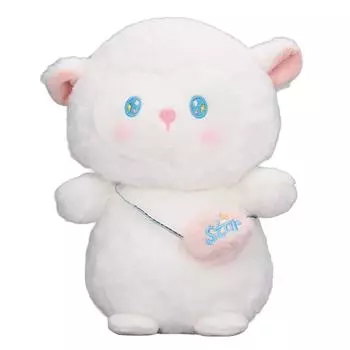 Овца плюшевая мультяшная изысканная мягкая приятная на ощупь овца снимает стресс чучело животного для автомобиля офиса